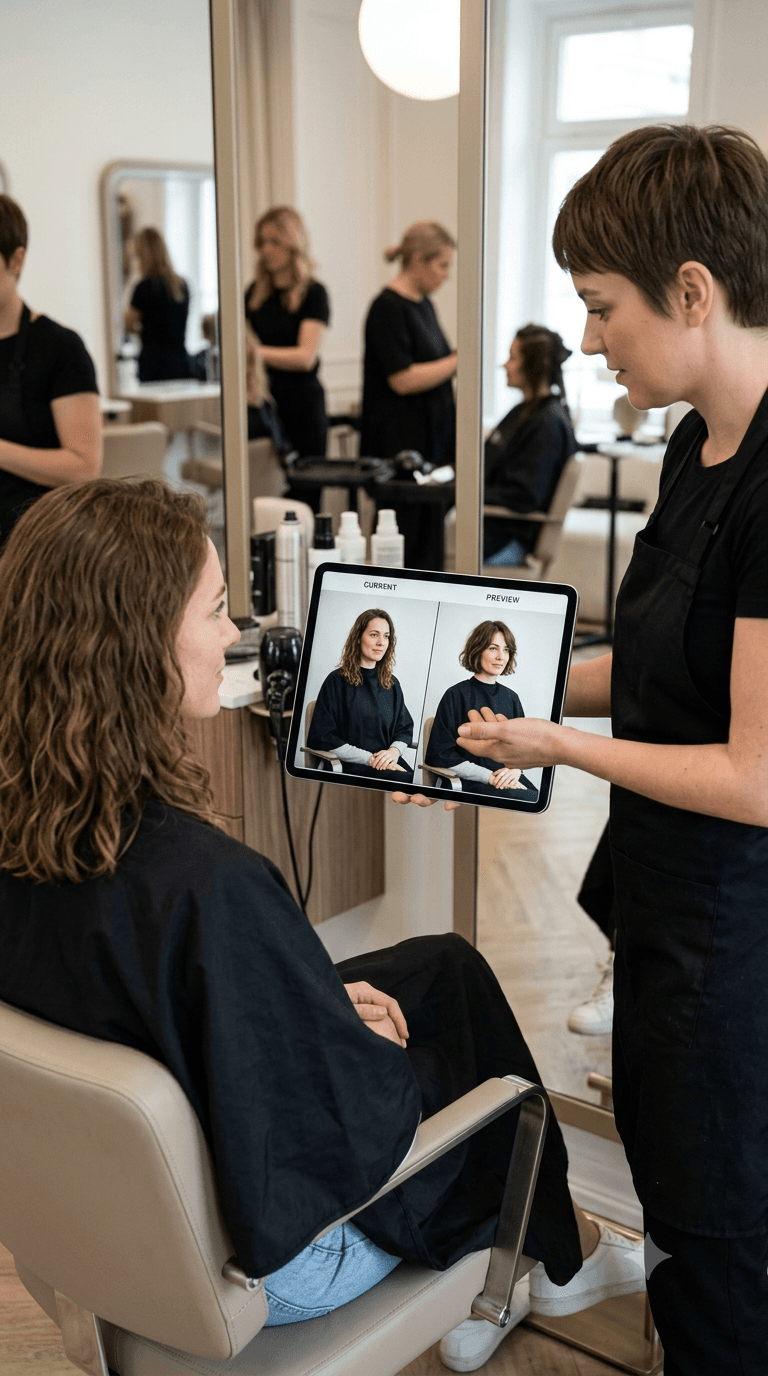 Salon consultation using Draft My Hair